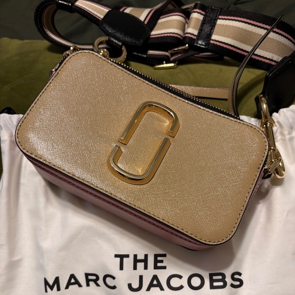 Marc Jacobs Snapshot Camera Bag Tan/Pink - Picture 1 of 4